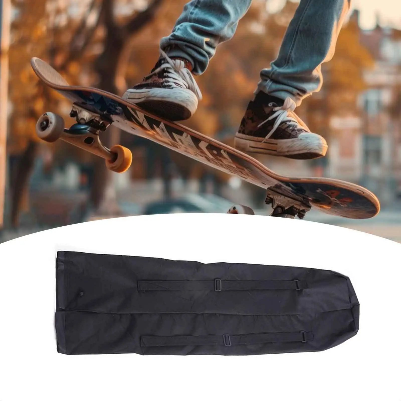 

Versatile Skateboard Storage Bag Waterproof Portable Organizer for Cruiser Longboard Decks Practice Travel