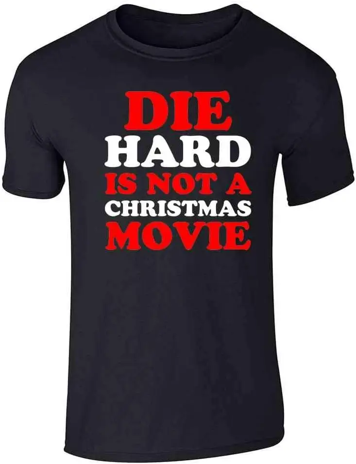 

Pop Threads Die Hard is Not A Christmas Movie Funny Graphic Tee T-Shirt for Men