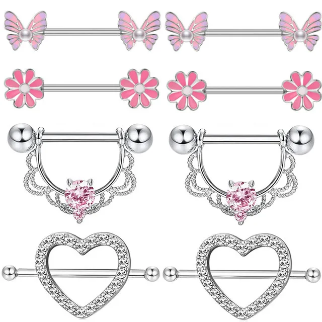 Red Bat Nipple Piercing Set 14G Sexy Spider Nipple Ring Pack For Women Cute Nipple Piercing Jewelry Bulk Body Piercing Pezon Lot