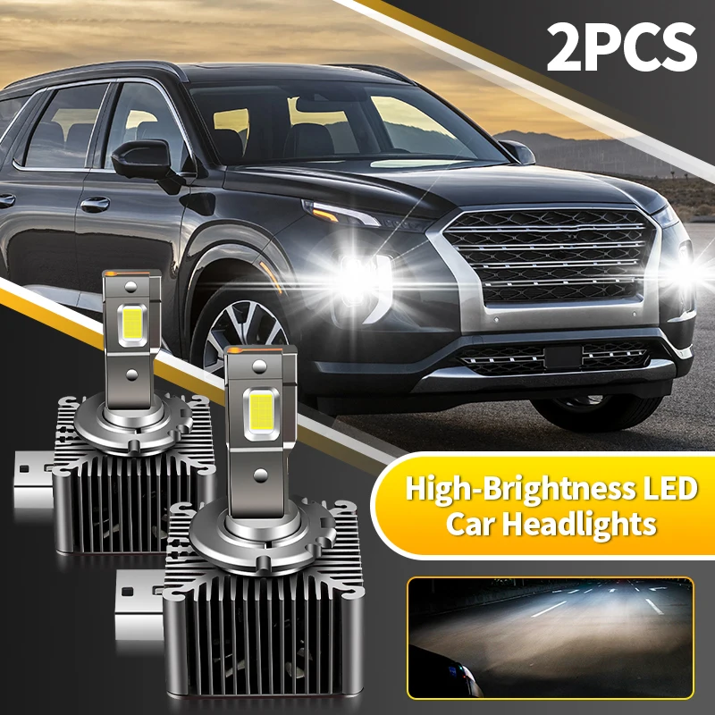 

Светодиодные автомобильные фары серии D D1S, лампы HID D2S D3S D4S D5S D8S Turbo Lights, 30000LM 6000K, автолампы CANbus без ошибок, Plug&Play
