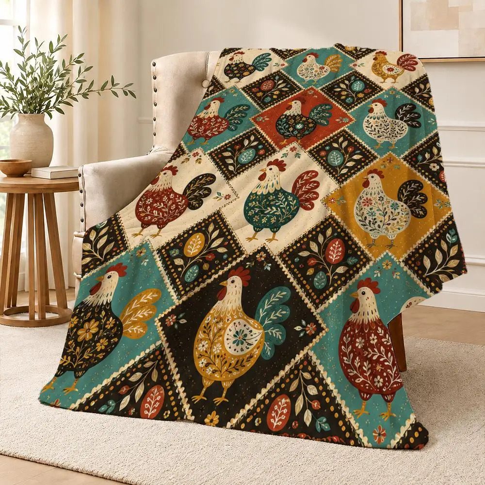 Pattern Vintage Cat Patchwork Kawaii Mosaic Throw Soft Flannel Throw Blanket Warm for Couch Bed Sofa pets Cozy All Season
