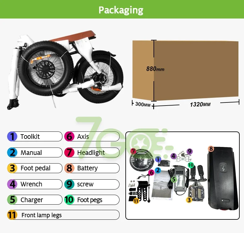 7Go EB4 EB2 NL  Regulation  Eu warehouse Electric Bike  20inch  Tire E-bike 750w  Bicycle 45km/h Top speed Adult Fatbike