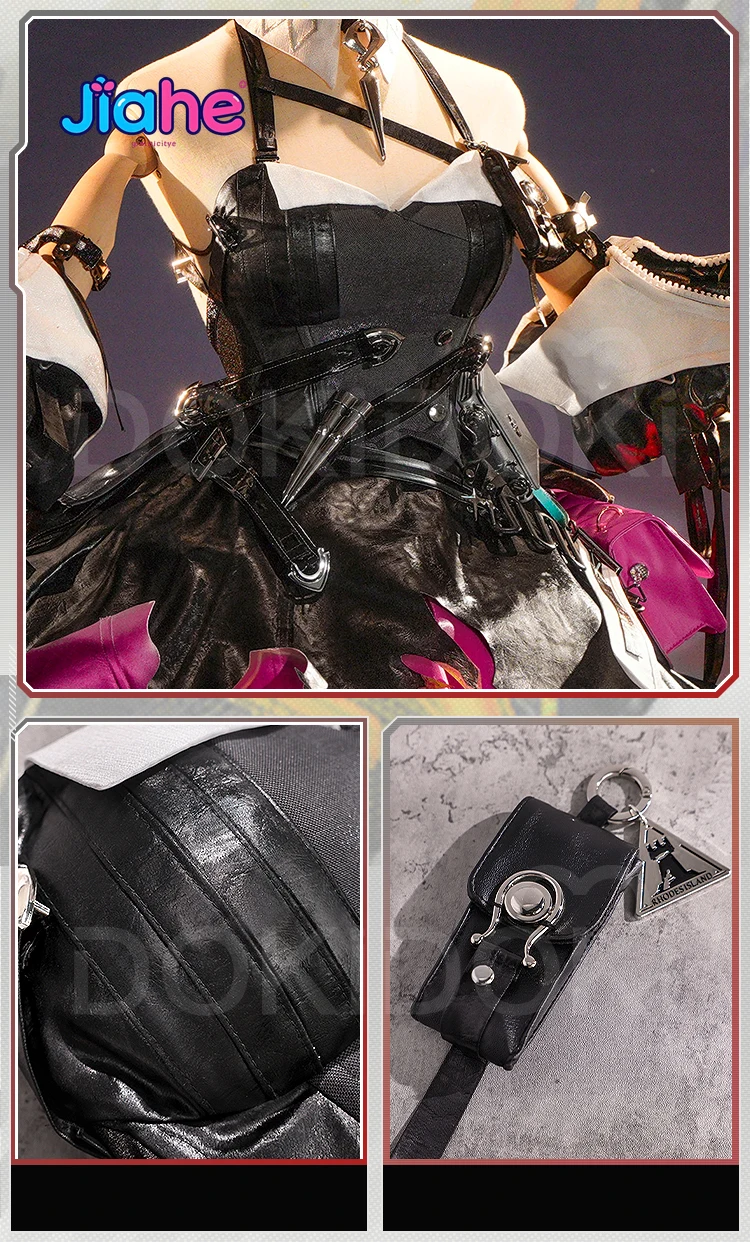 

Laevatain Cosplay Costume Game Arknights:Endfield Laevatain Women Halloween Carnival High Quality Dress Luminous Accessories