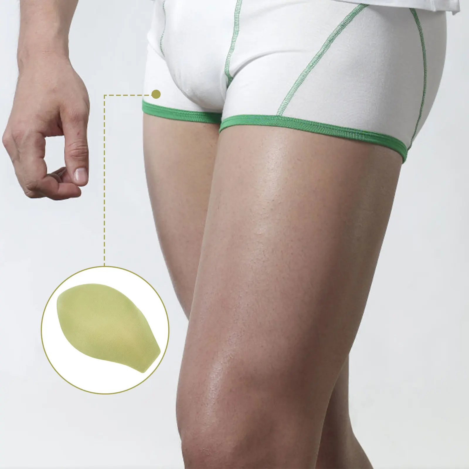 

4Pcs Underwear Sponge Pad Swimwear Bulge Briefs Cup Green Health Care