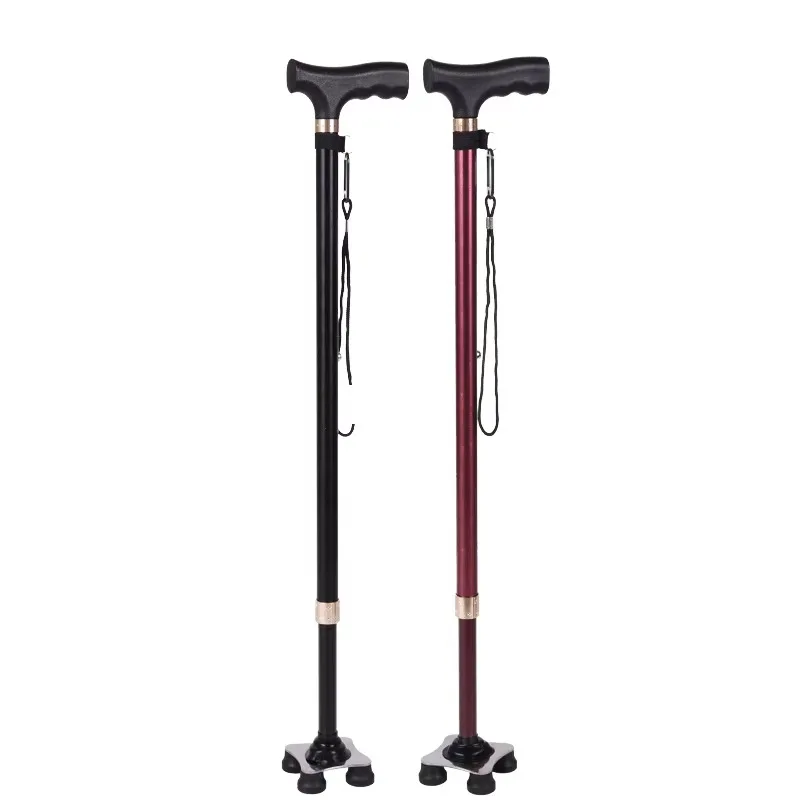 

Самостоятельный костыль, четырехногий противоскользящий костыль для пожилых людей, эргономичная реабилитационная терапевтическая трость для пожилых людей