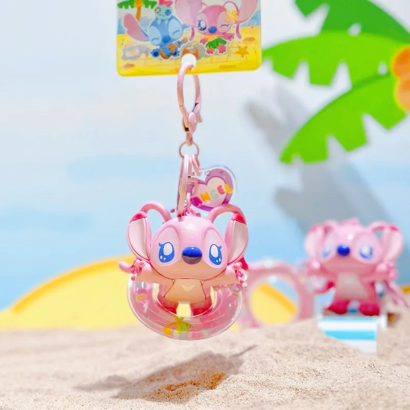 Nowy breloczek Disney Stitch, zawieszka, anioł, figurka anime, urocza zabawka, figurki Q, dekoracja do torby na klucze, model, prezent urodzinowy dla dzieci