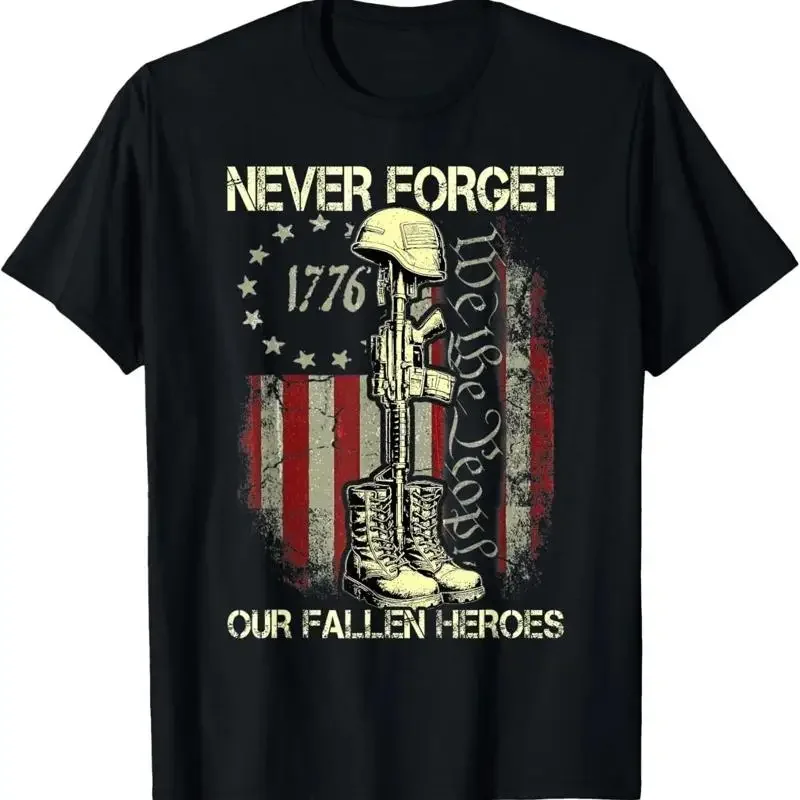 Memorial Day Remember Our Fallen Heroes Us Flag 4Th Of July T Shirt
