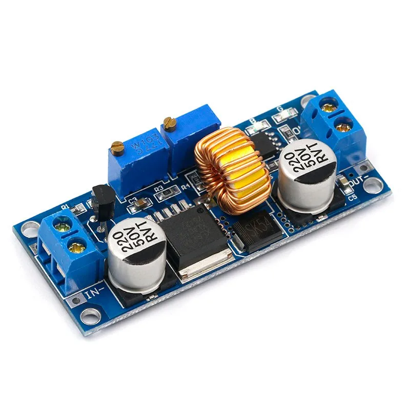 CC/CV 5A Lithium Charger Board XL4015 Adjustable 6-38V To 1.25-36V DC Step Down Power Supply Buck Module