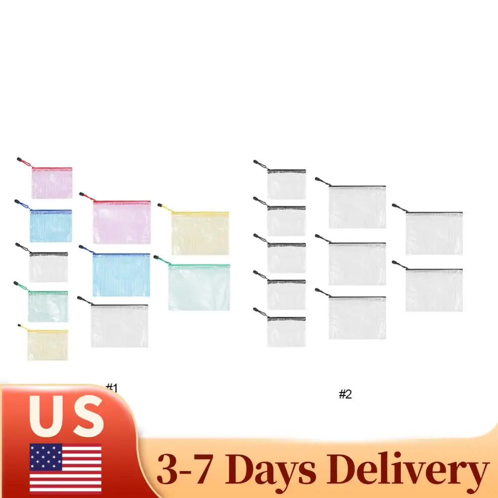 

10 шт. пластиковых папок-конвертов формата А5/А6 на молнии, водонепроницаемые пакеты для документов, для школы, офиса, путешествий, хранения