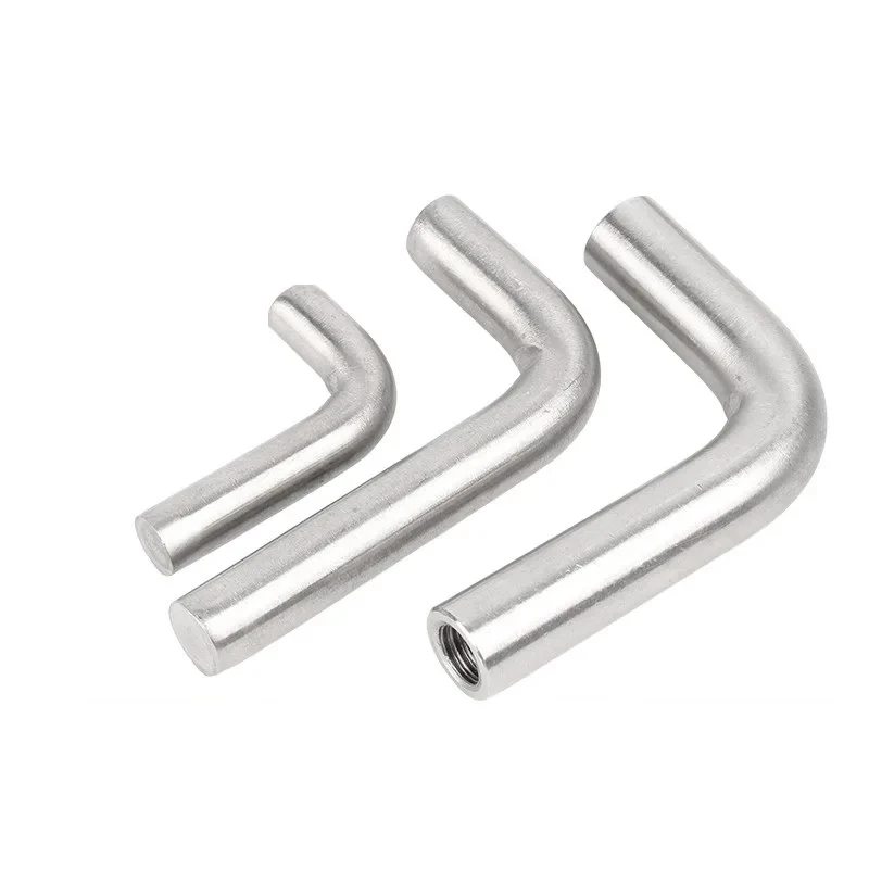 

M4 M5 M6 M8 M10 M12 L Shape 7 Shape Pipe Hook 304 Stainless Steel Solid Welding Coupling Connector for Tube Pipe Installation