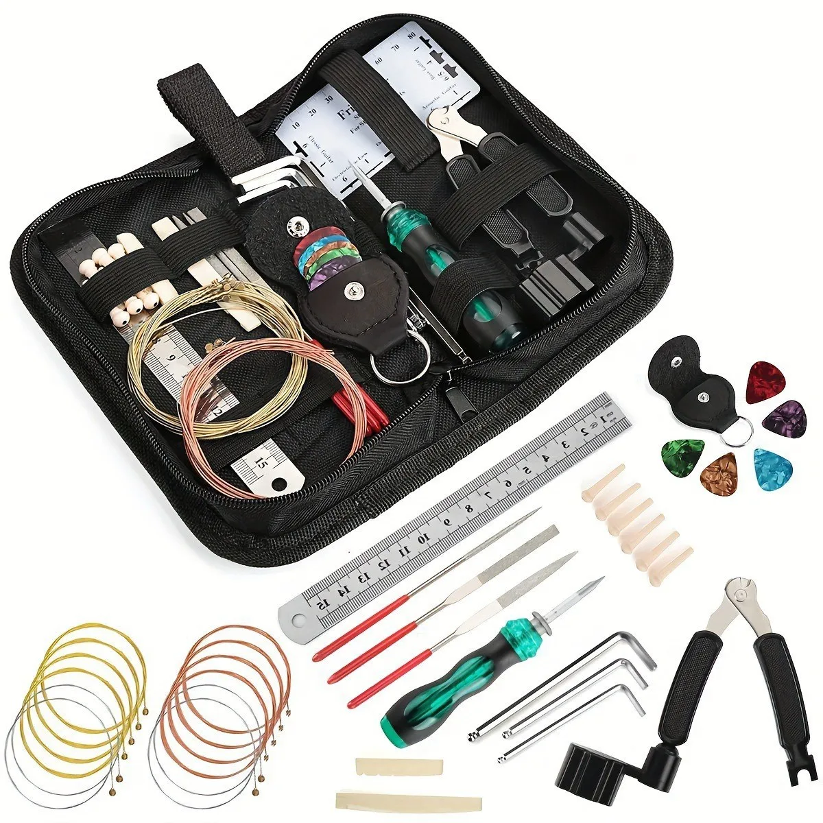 1 Set of Guitar Repair Tools, New Guitar Tool Kit Set, Guitar Maintenance and Care Tools, Guitar Care Set, Instrument Care