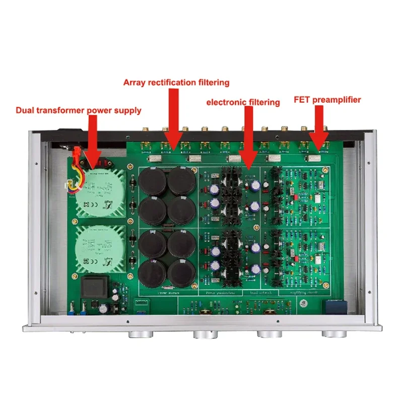 Imagem -03 - Casa Áudio Field Effect Transistor Preamplifier Referência hi End Fm711 Pure Classe a Fonte de Alimentação Fet Preamp Amplificador