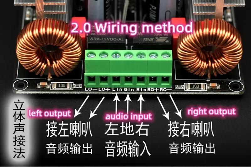 

AC220V 700W *2 600W *2 IRS2092 2.0 Channel Stereo Speaker Audio Amplifier Board With Switching Power Supply Can Bridged Mono