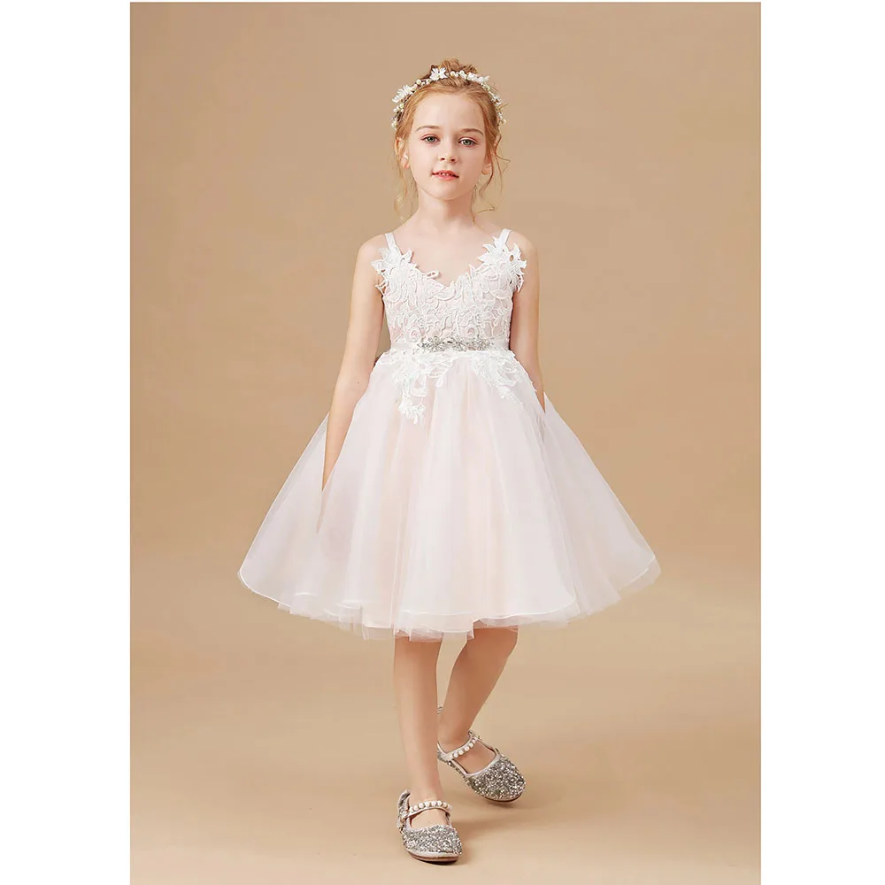 

Tulle Flower Girl Dress For Children Evning Party Birthday Tutu Wedding Festivity Celebration Pageant Banquet Ceremony Events