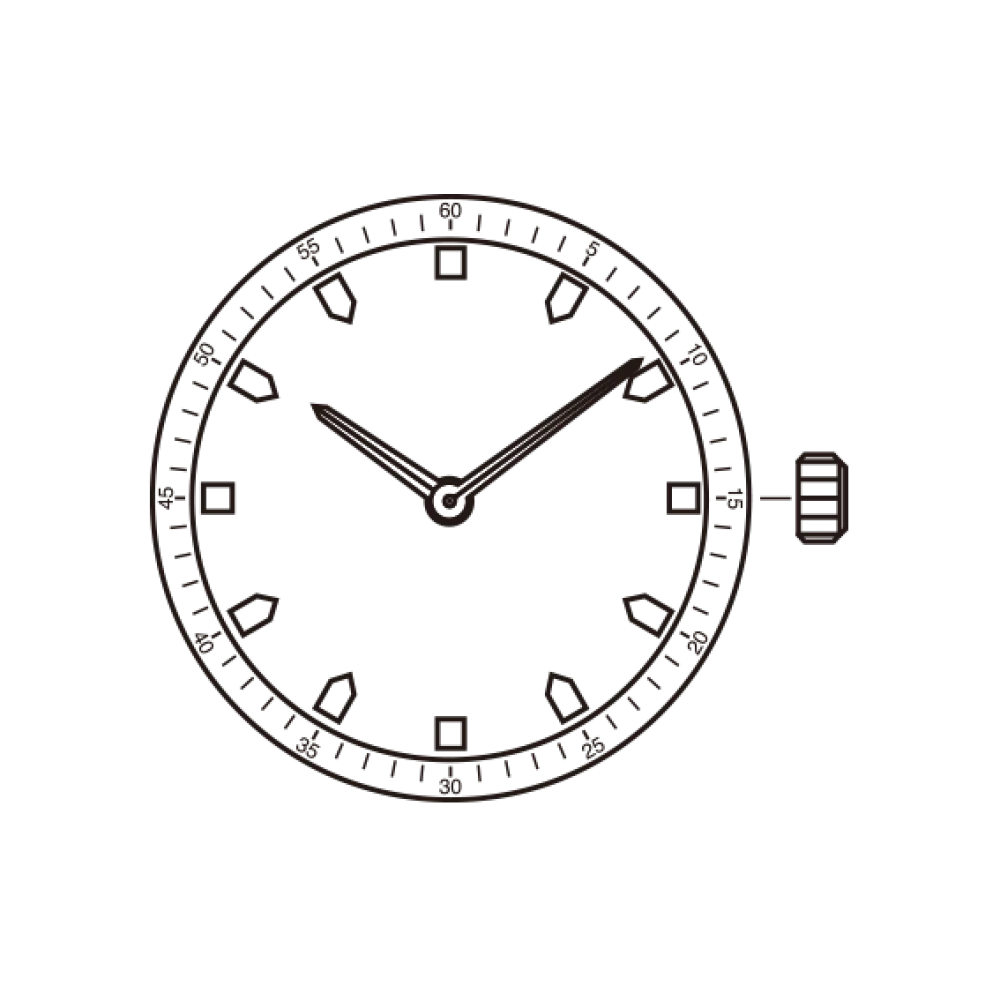 5Y20 kecil | Gerakan kecil sempurna untuk desain yang lebih kecil dan jam tangan jenis aksesori. Ukuran: 5 1/2 × 6 3/4 ''; Tinggi: 2.54mm