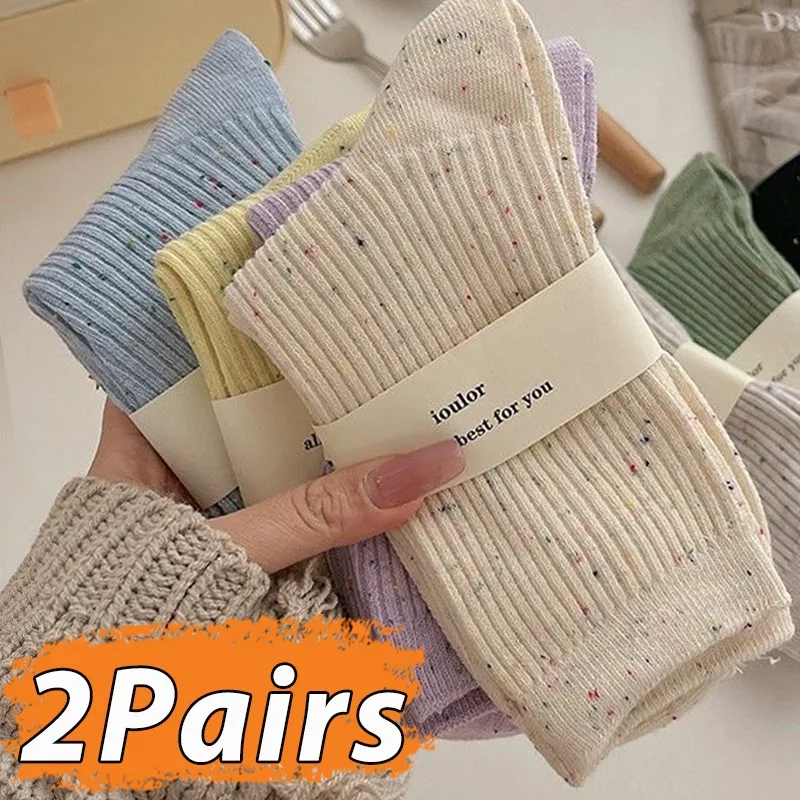 New Winter Women\'s Socks Cashmere Wool Japanese Fashion Solid Color Thicker Sock Girls Thermal Warm Crew Sock Hairy Soft Casual