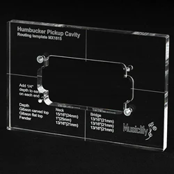 Musiclily Pro CNC Accurate Acrylic Humbucker Pickup Routing Template for Electric Guitar