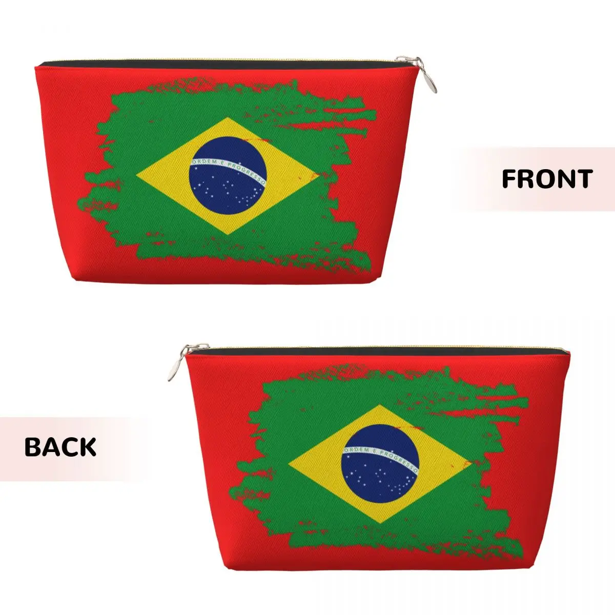 Custom Travel Flag Of Brazil Toiletry Bag Fashion Brazilian Proud Makeup Cosmetic Organizer Women Beauty Storage Dopp Kit Case