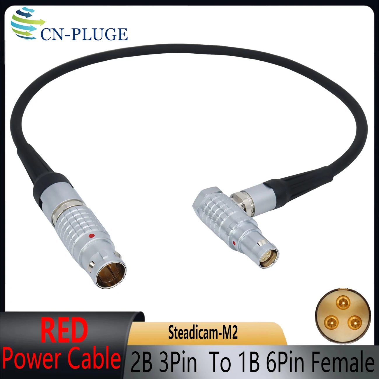 

Кабель питания Steadicam M2 2B 3Pin 12V для камер RED KOMODO X/V-RAPTOR/DJI Ronin 4D/DSMC2, 6-контактный разъем (female)