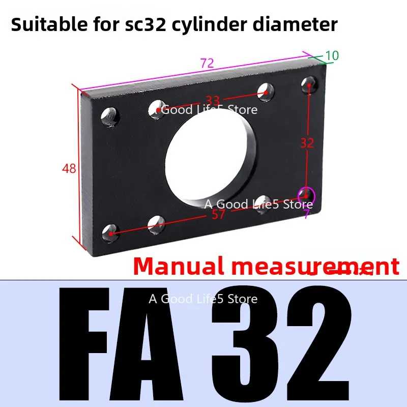 

Apply To SC Cylinder Accessories Single Binaural Base Flange Tripod Accessories I/Y/CA/CB/FA/LB32/40/50/63