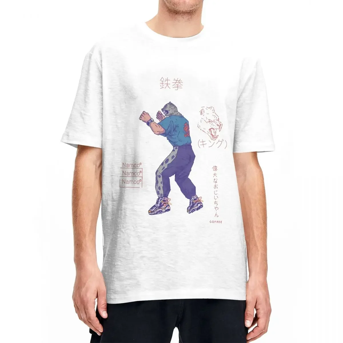 تيشيرتات علوي قطني للرجال ، تيشيرت كلاسيكي قصير الأكمام ، رقبة دائرية ، تيشيرت بنمط الهيبي ، حجم كبير 5XL ، تيكين 8 ، لعبة ساخنة ، الصيف