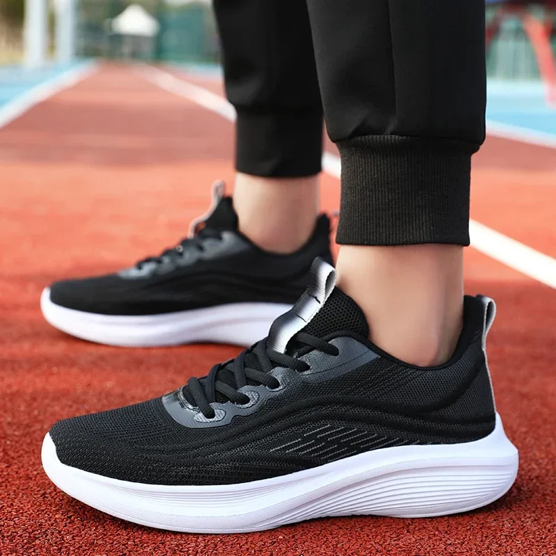 Women Flying Weave Lace-Up Baskets Casual Sneakers Ladies Sports Couple Jogging Shoes Fashion All-Match Breathable Running Shoes