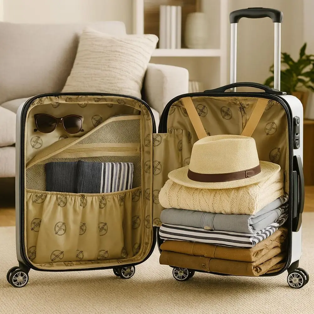 Enhanced Wheel 20 Expandable Hardside Spinner Suitcase with Polycarbonate Construction