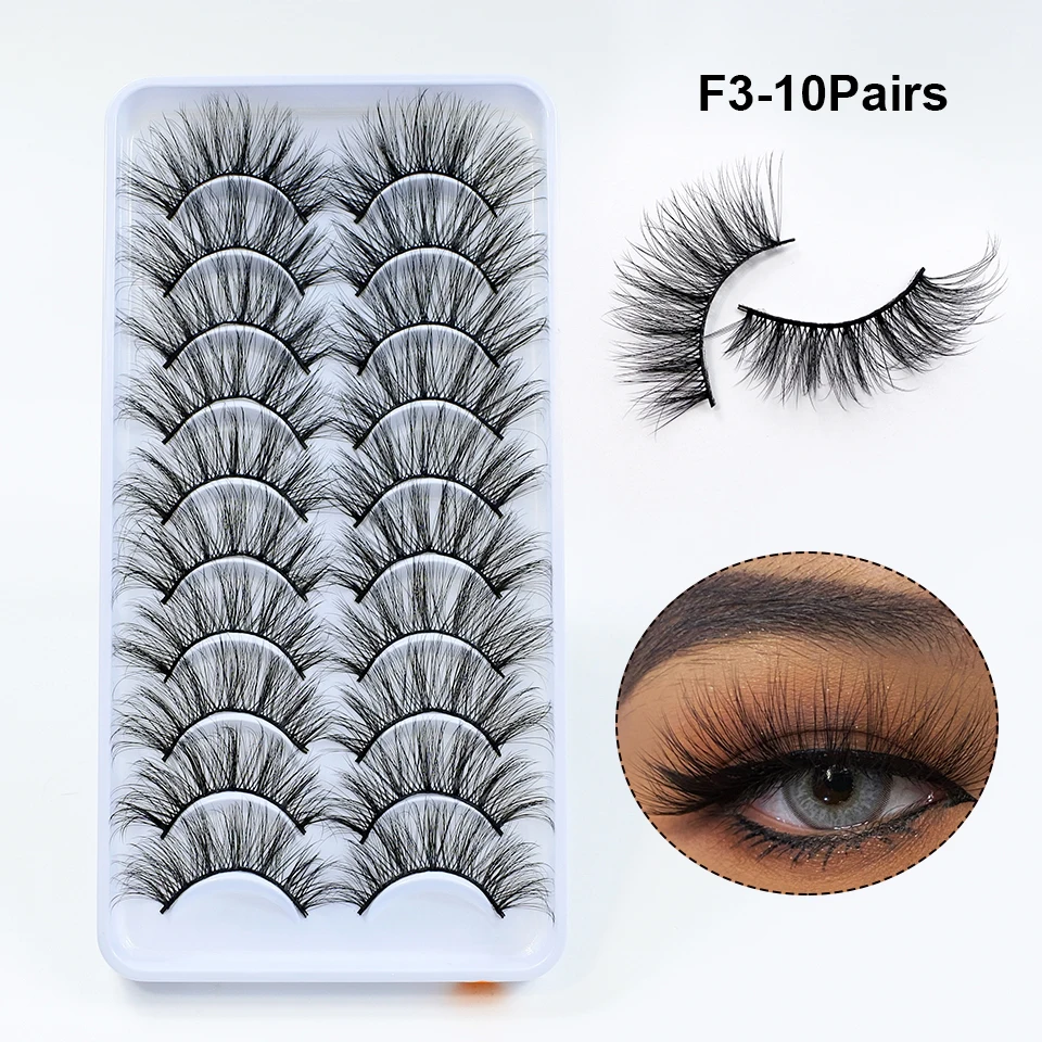 Handmade Natural Look Cílios, Wispy Lashes, Frete Grátis, 10 Pares, Suprimentos, Dropshipping