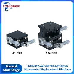 Guida di rifilatura Micrometro Tavolo ottico Piattaforma di spostamento Asse X/XY/XYZ Tavolo scorrevole manuale Tavolo con manopola di precisione