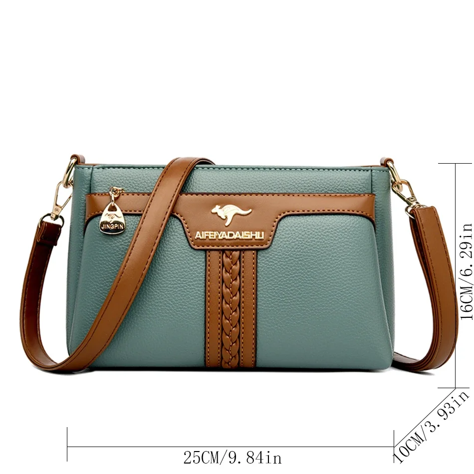 New High Quality Leather Shoulder Messenger Sac Fashion Brand Croosbody Bags Women Bags Luxury Designer Purses Shoulder Bags Sac