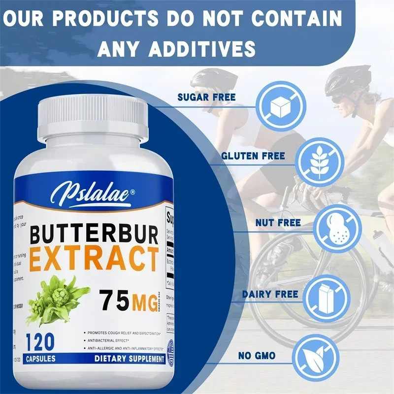 

Butterbur Extract Capsules - Relieve Sore Throat, Headache, Anti-inflammatorySupplements