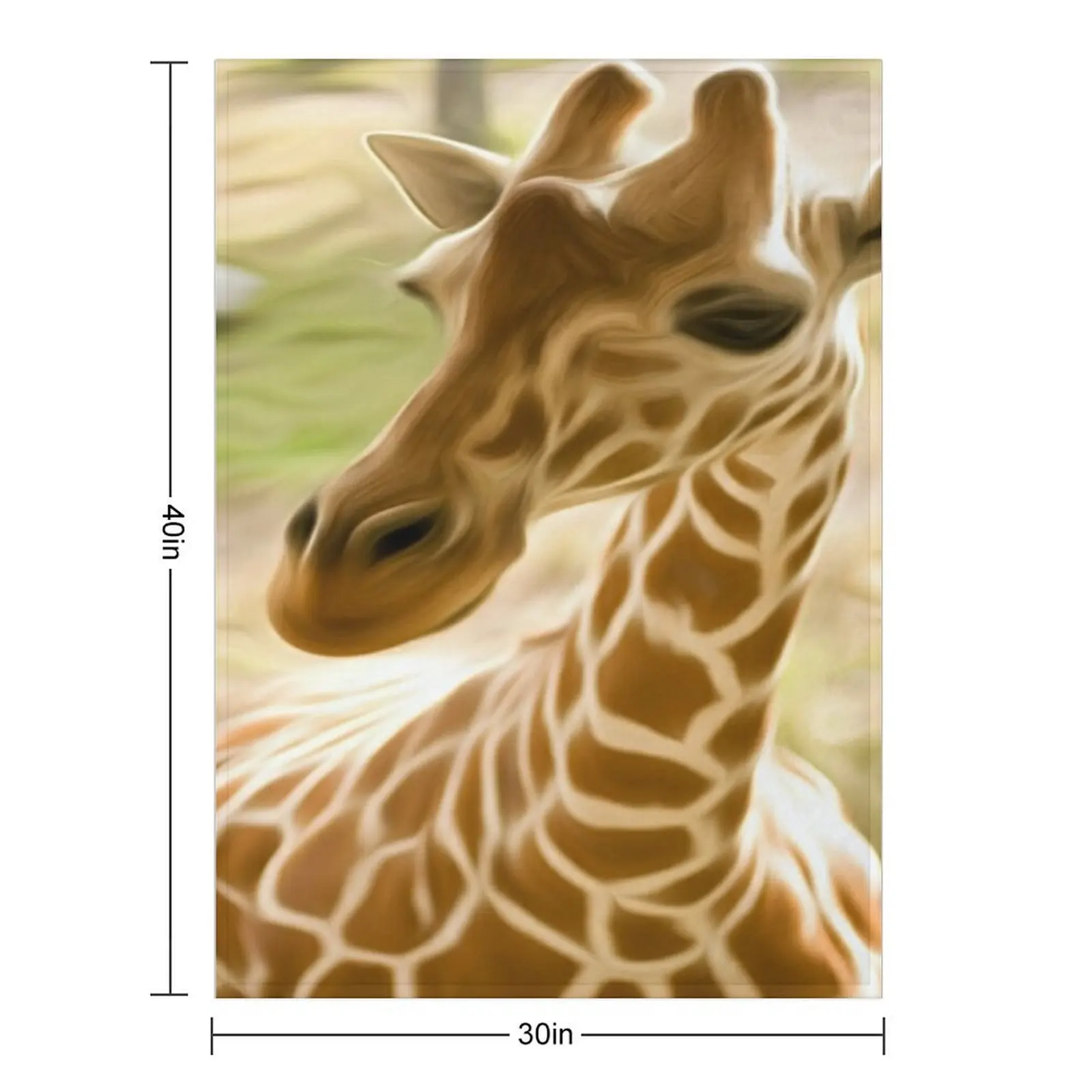 Giraffe Painting Throw Blanket For Sofa Thin Luxury Plaid on the sofa Comforter Summer Moving Blankets