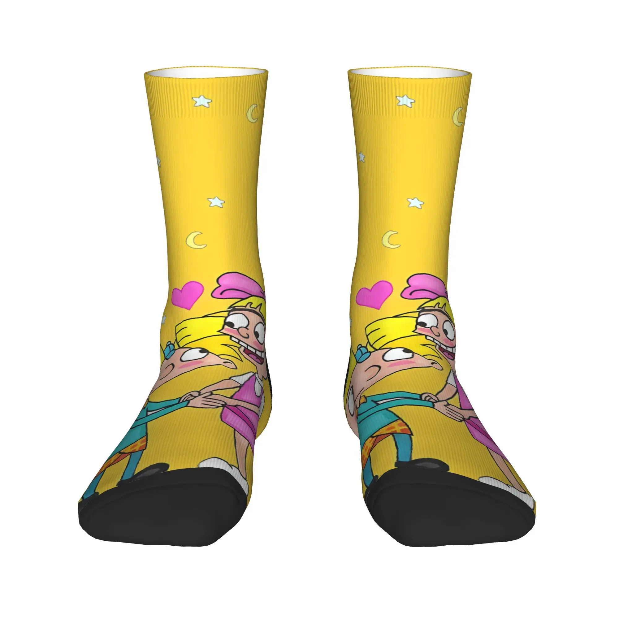 Hey Arnold Socks  Harajuku Stockings Women Men Quality Outdoor Sports Socks Autumn Design Anti-Slip Socks
