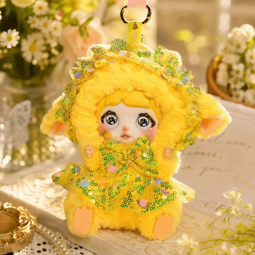 Shiny Sequined Plush Lamb Pendant Hanging Ornaments Sheep New Year Lamb Plush Stuffed Doll Kawaii Sheep Plush Keychain