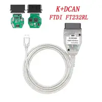 Chip K+DCAN FTDI FT232RL con Interruptor USB K DCAN OBD 2 OBD2, Escáner de Códigos, Lector OBDII, Herramientas de Diagnóstico Automotriz