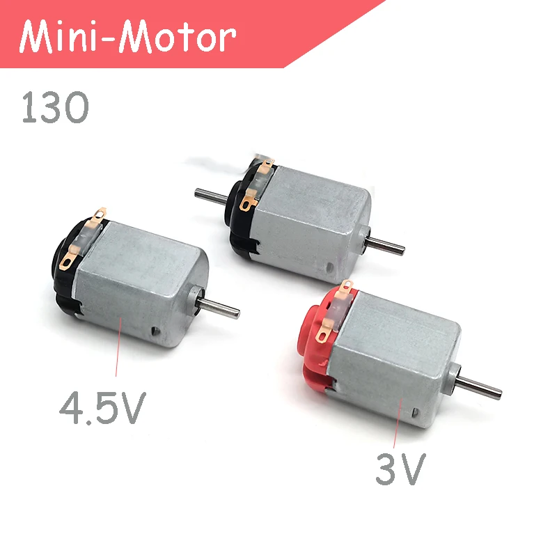 4pcs Mini Motor 130 3V-4.5V 22000/18000RPM Mini DC Motor Micro DC Motor For DIY Toys Hobbies Smart Car 3V Motor