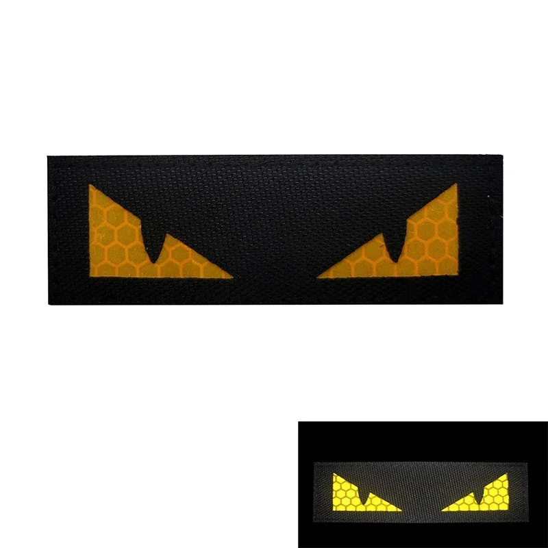 Cat Eyes Reflective Tactical Morale Military Combat Glow In Dark Applique Badge for Clothing Helmet Hat Bag Jacket Uniform