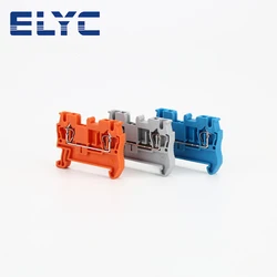 100Pcs ST2.5 Spring-cage Connection 2.5 mm² 14AWG Wiring Return Pull Plug Wire Electric Connector DIN Rail Terminal Block ST 2.5