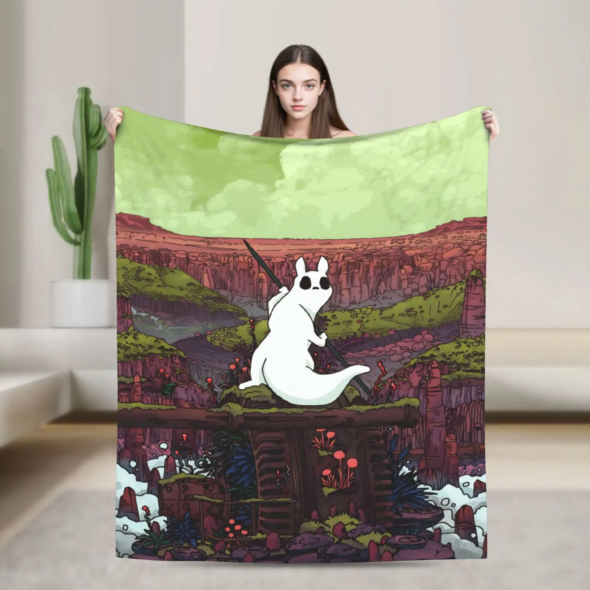 Rain World Slugcat Survivor Spear Platformer Gaming Blankets Fleece  Relax Ultra-Soft Throw Blankets for Home Bedding Throws