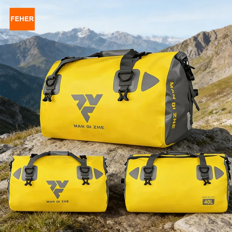 

FEHER мотоциклетная сумка на хвост, расширяемая, 40 л, большая вместимость, устойчивые к разрыву, водонепроницаемые сумки на сиденье мотоцикла для занятий спортом на открытом воздухе