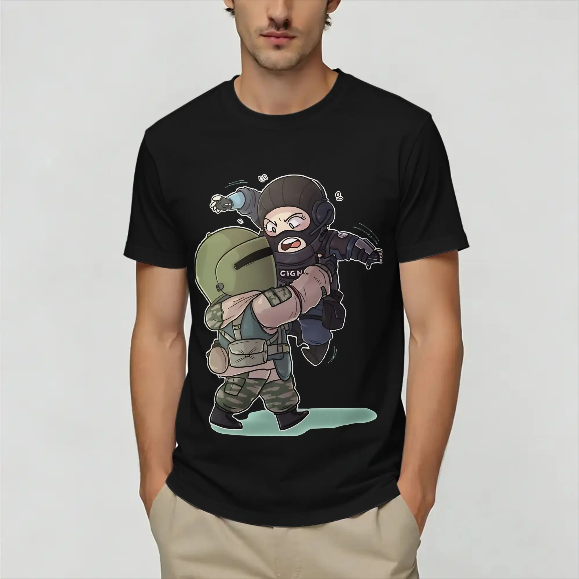 Men T-Shirt Scav Run Crazy 100% Cotton Tees Short Sleeve  Escape from Tarkovs   T Shirts Round Neck Clothes Adult