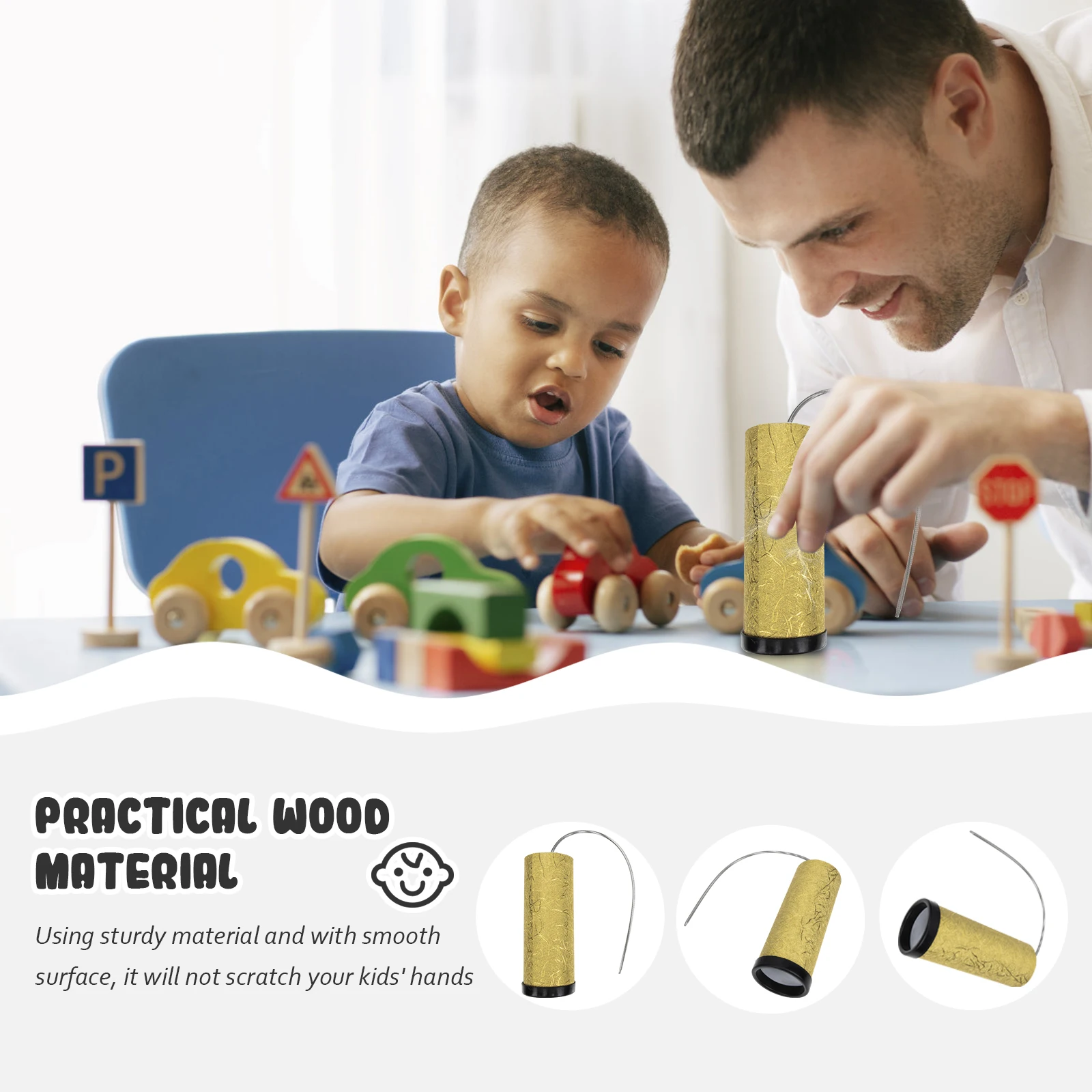 

Wooden Drum Toy for Kids Educational Percussion Instrument Musical Plaything Rhythm Sound Gift Children Smooth