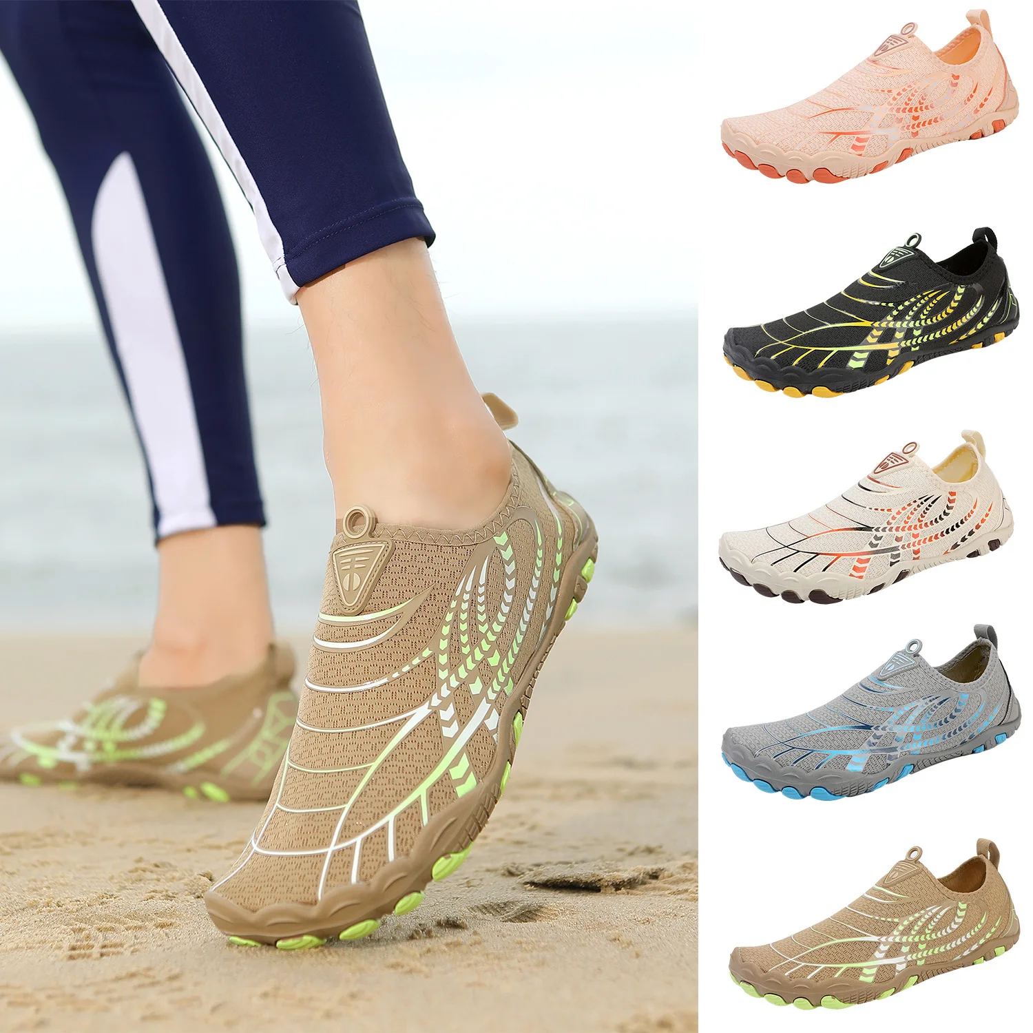 Outdoor Unisex Beach Shoes Breathable Fabric Upper Lightweight  All-Match Multifunctional Casual Footwear Yoga Beach Activities
