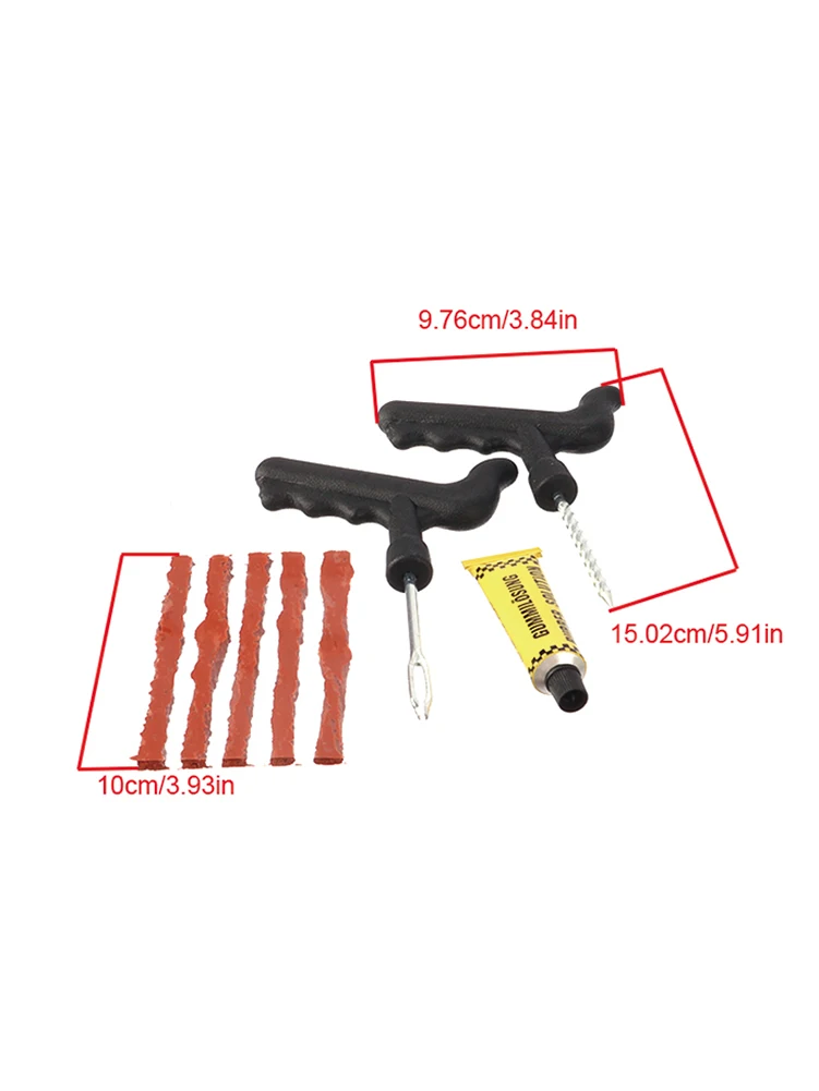 Комплект для ремонта шин, полоски для аварийного ремонта шин, клей, набор пробок для бескамерных шин для грузовиков, мотоциклов, аксессуары