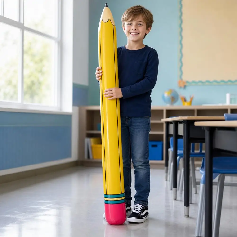 Giant Inflatable Pencil Apple Balloon Hanging School Classroom Garden Room Back To School Graduation Themed Party Decoration