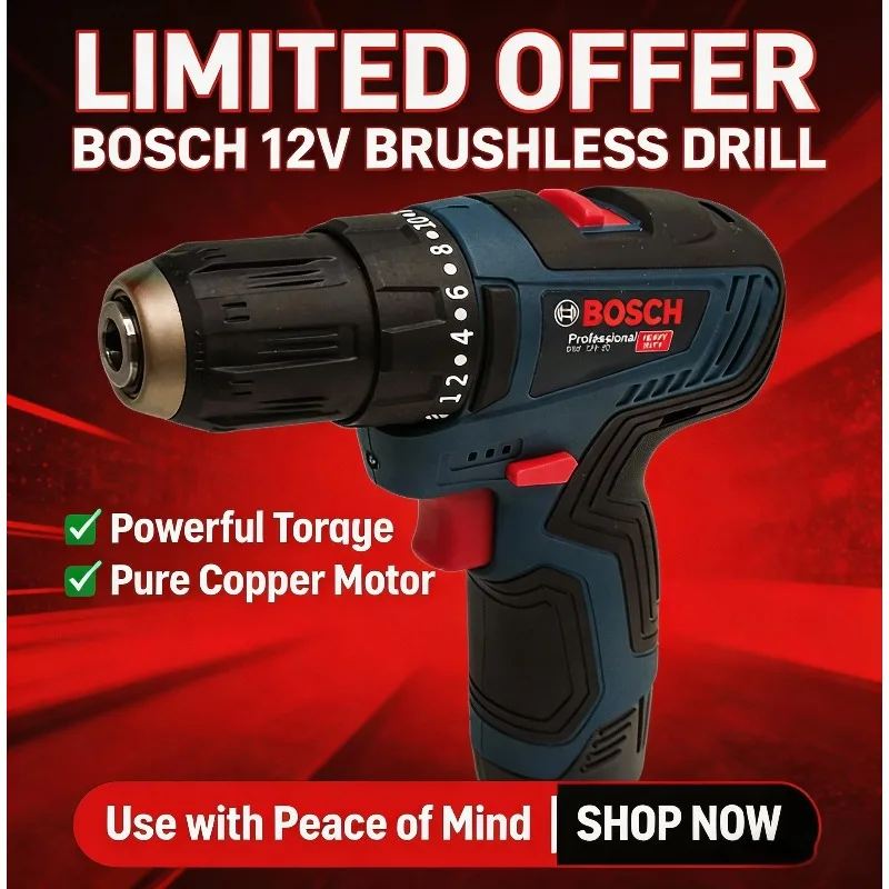 Bosch GSB 12V-30 12V Max Cordless Impact Drill,High Performance Power Tool with Ergonomic Grip,for Home Improvement&Construction