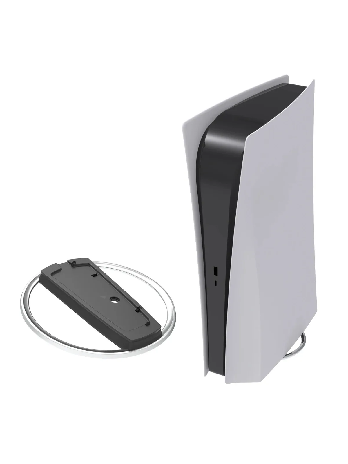 Metall-Vertikalständer für PS5/Slim/Pro Konsole (Disc und Digital) mit Schrauben, Ersatz-Basisständer für Playstation 5 Slim Konsole