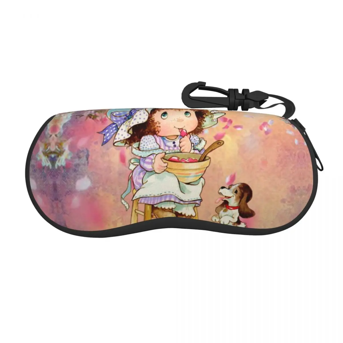 Cute Sarah Kay Sunglasses Soft Case Neoprene Zipper Cartoon Shell Eyeglass Case Custom Protective Box For Glasses