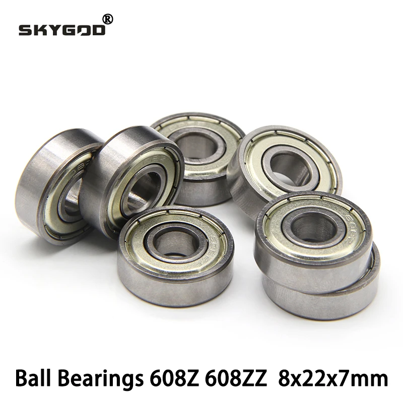 

Ball Bearings 608Z 608ZZ ABEC-7 Deep Groove 8x22x7mm Mini Ball Bearing Carbon Steel for Skateboard Scooter 3D Printer Parts