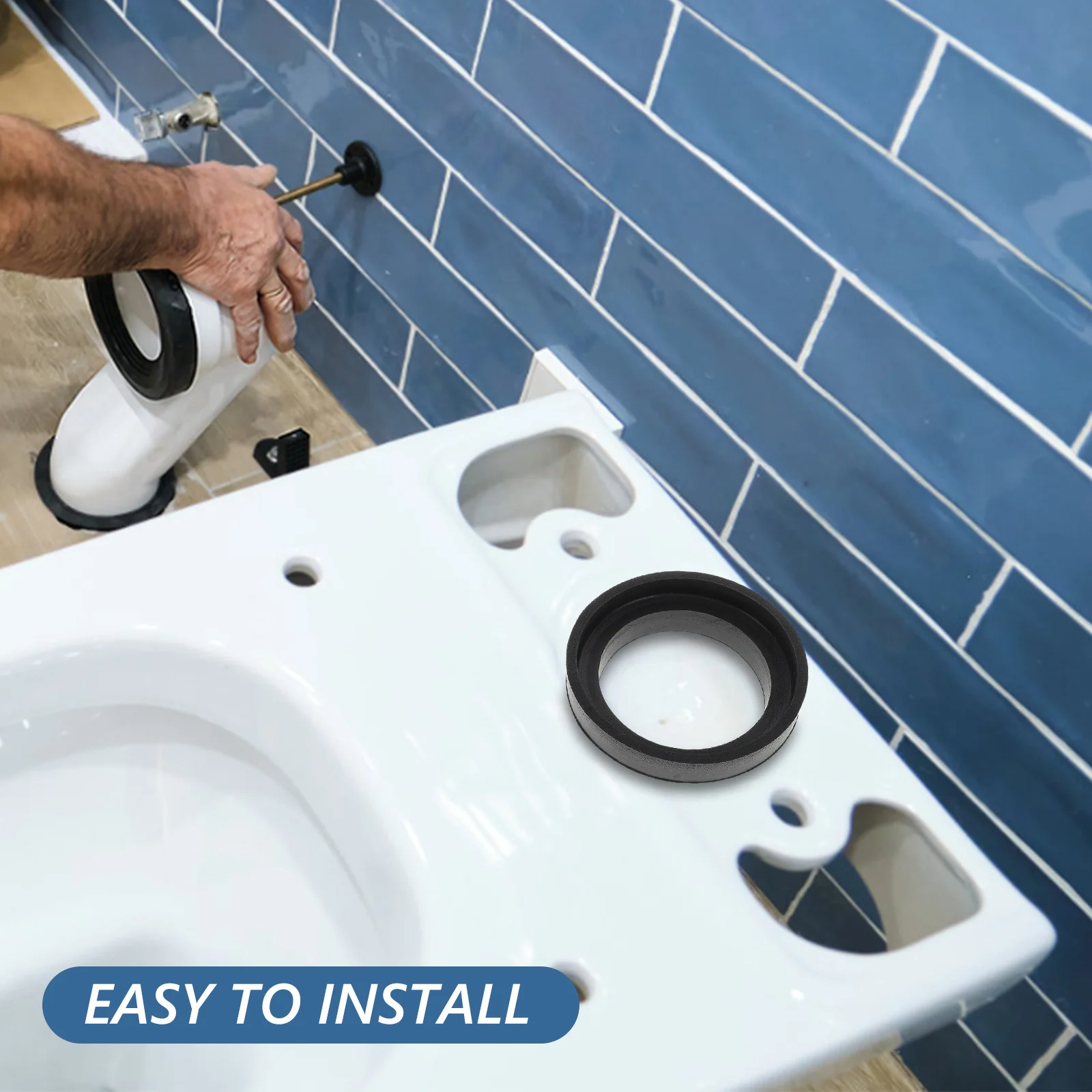 

2Pcs Toilet Tank Gaskets Heavy Duty Rubber Fixing Set Universal Toilet Repair Accessories Replacement Seal Ring for Bowl